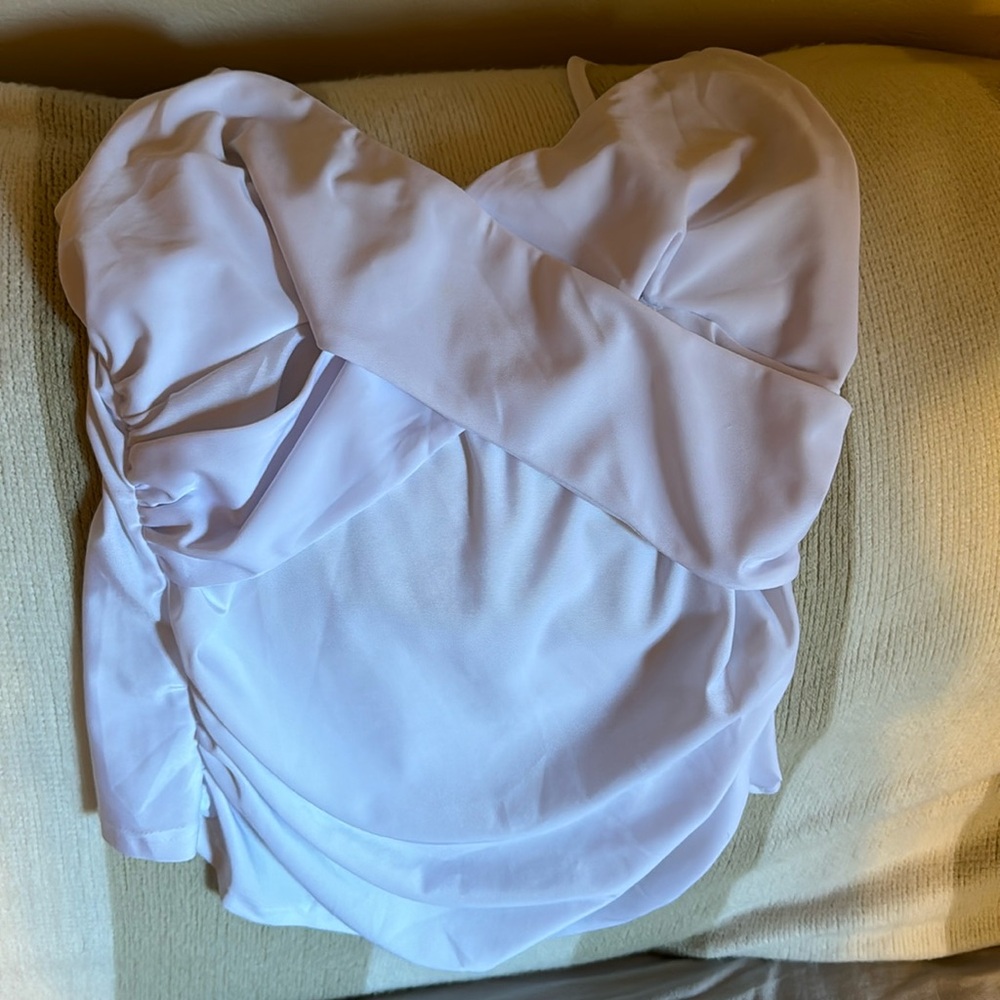 White satiny feel camisole blouse